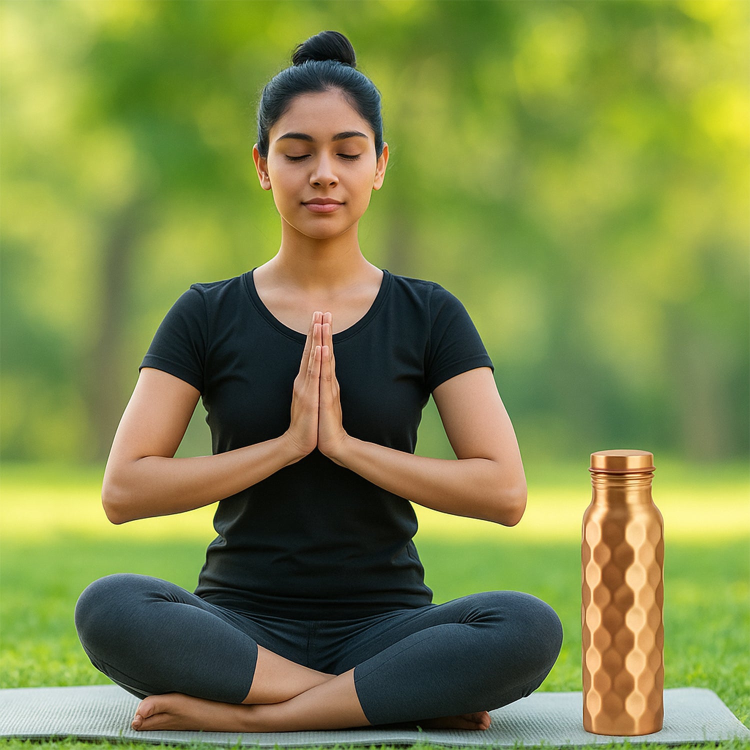 Diamond Cut Copper Water Bottle 2 Glasses With Gift Box (3 Pcs Set) Diamond Cut Copper Water Bottle 2 Glasses With Gift Box (3 Pcs Set)